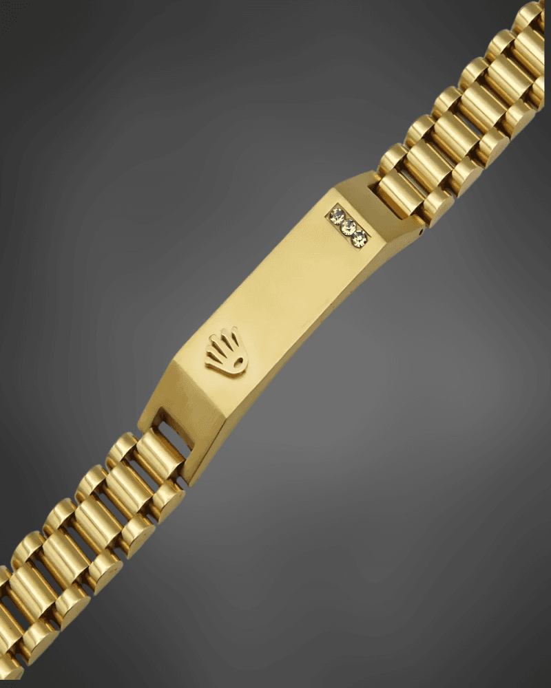Golden Rolex Crown Jubilee Bracelet -