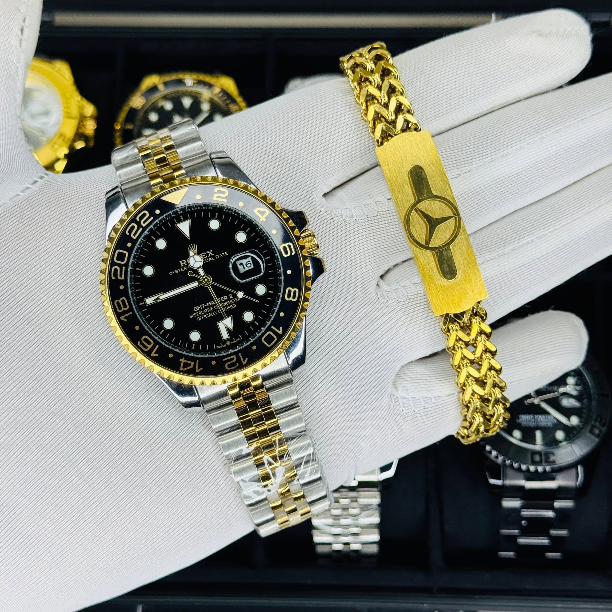 Rolex GMT&Mercedes Combo Black GMC